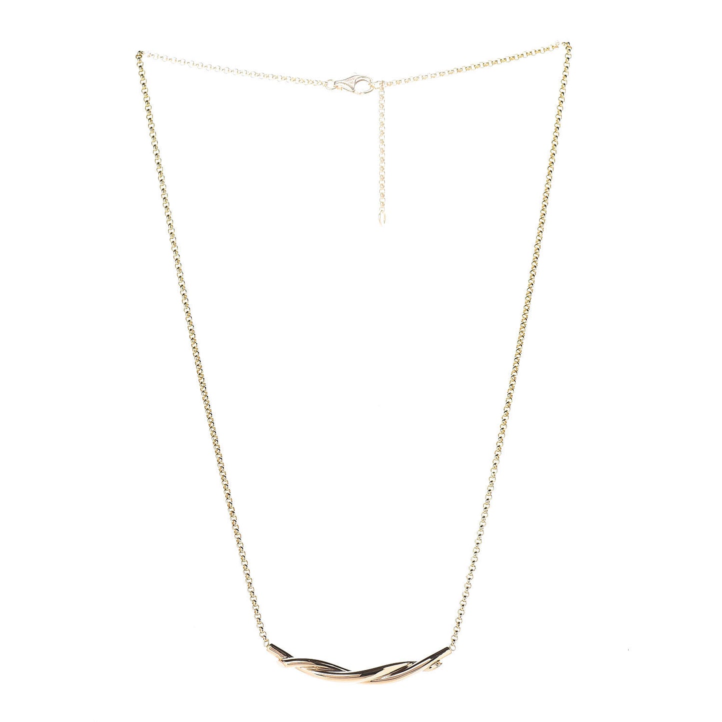 18K Yellow Gold Entrelaces Pendant Necklace