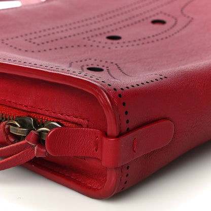 Balenciaga Veau Soyeux Perforated Blackout Hardware Reporter Rouge Groseille 9 of 17