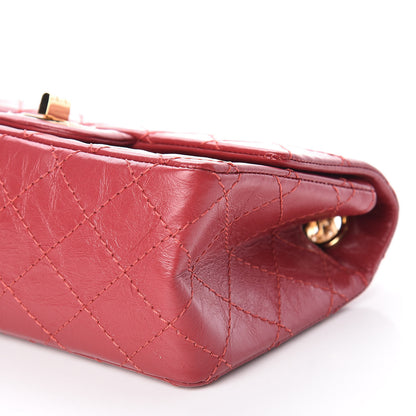 Chanel Aged Calfskin Quilted 2.55 Reissue Mini Flap Red 9 of 10