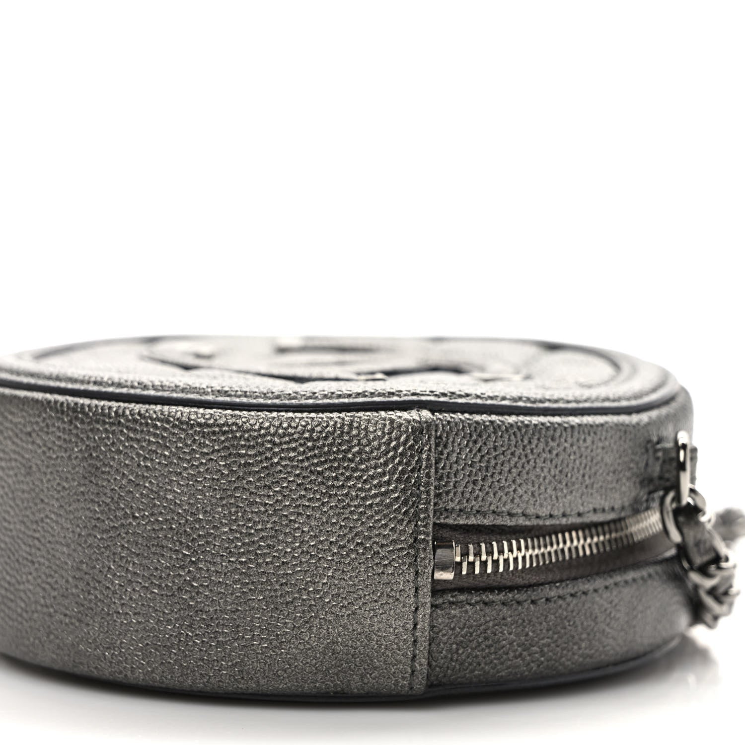Chanel Metallic Caviar Quilted Round Filigree Crossbody Ruthenium 9 of 10