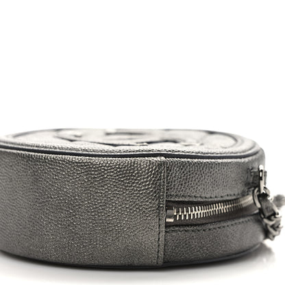 Chanel Metallic Caviar Quilted Round Filigree Crossbody Ruthenium 9 of 10