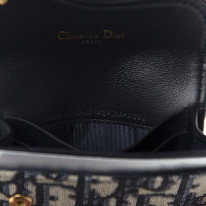Christian Dior Oblique Saddle Card Holder Blue 7 of 8