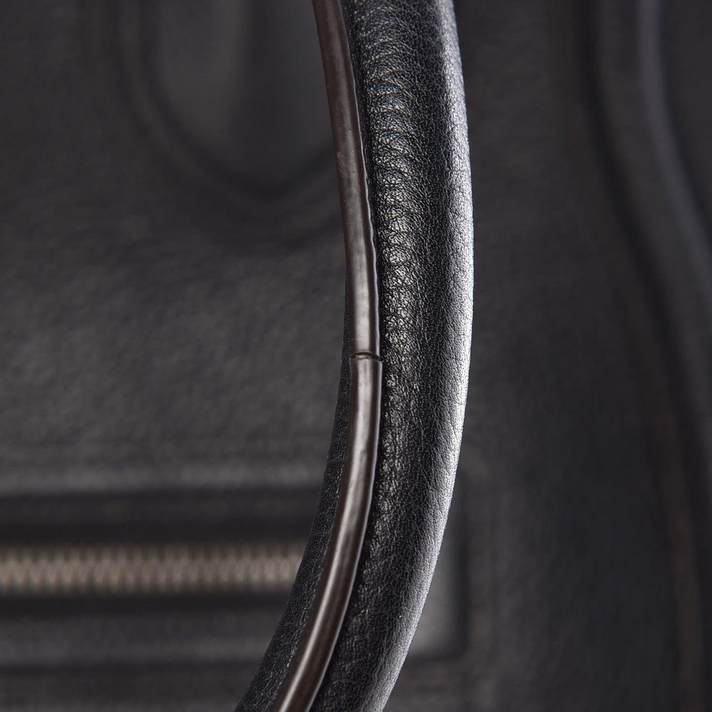 Drummed Calfskin Mini Luggage Black