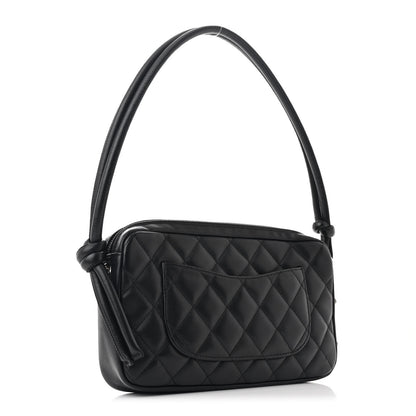 Chanel Calfskin Quilted Cambon Pochette Black White 3 of 11