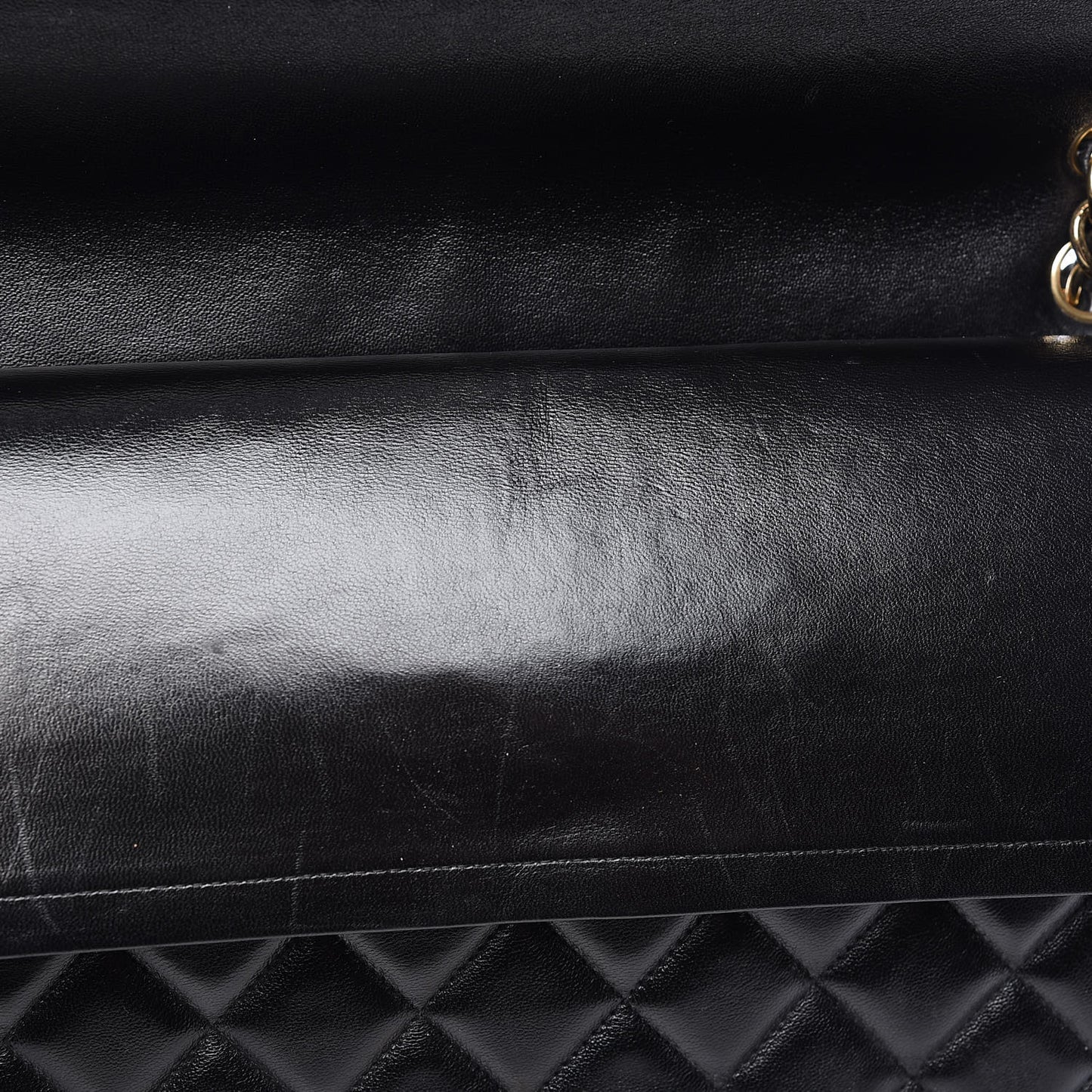 Lambskin Quilted Maxi Double Flap Black