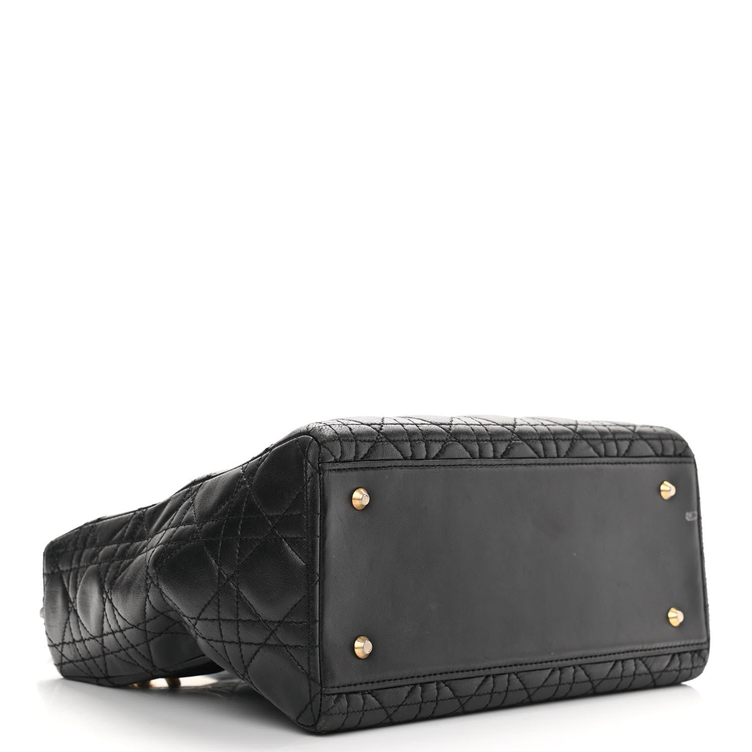 Christian Dior Lambskin Cannage Medium Lady Dior Black 3 of 10