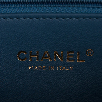 Chanel Caviar Quilted Medium CC Filigree Flap Navy 6 of 7