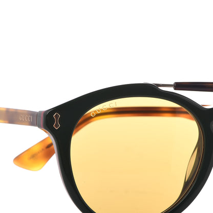 Gucci Acetate Vintage Round GG 0124SA Sunglasses Green Tortoise 8 of 9
