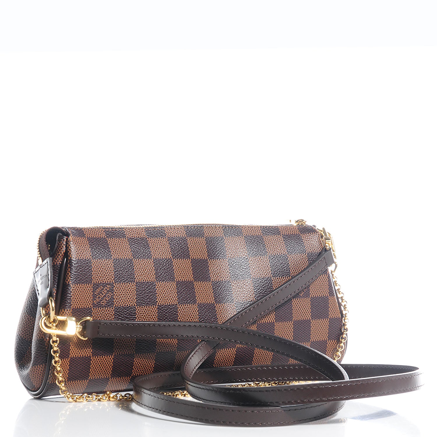 Louis Vuitton Damier Ebene Eva Clutch 3 of 8
