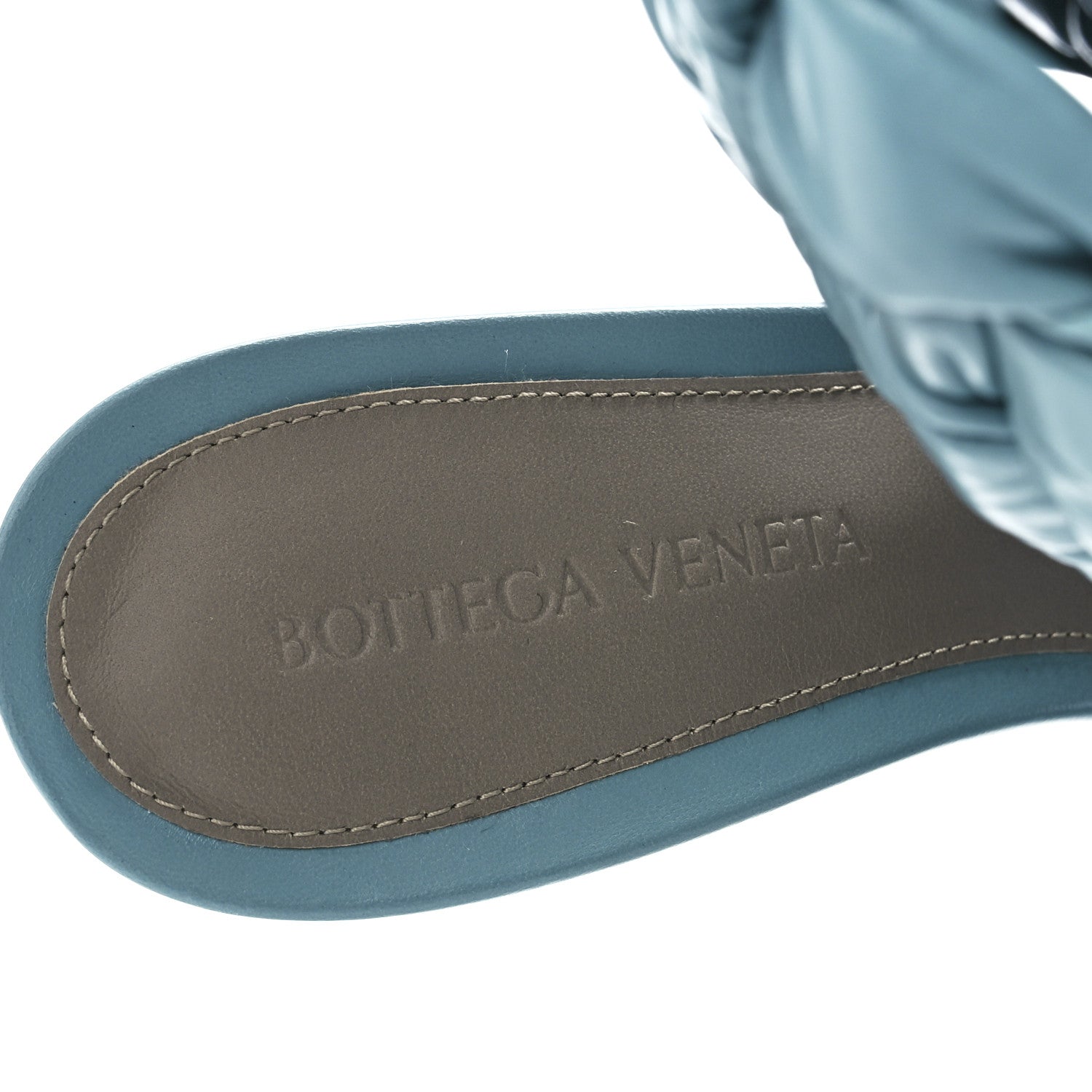 Bottega Veneta Shiny Nappa Intrecciato The Board Sandals 38 Linoleum 7 of 7