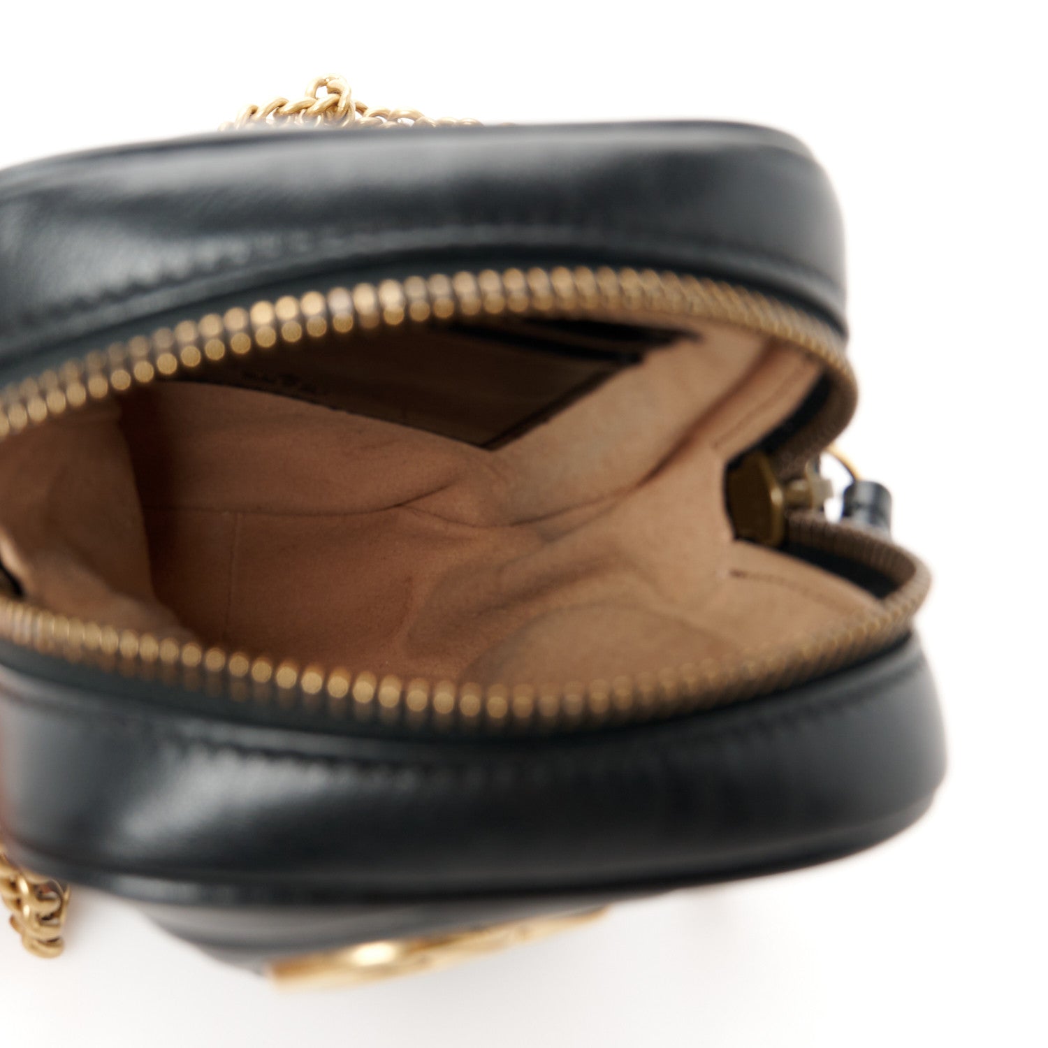 Gucci Calfskin Matelasse Mini GG Marmont Crossbody Bag Black 5 of 11