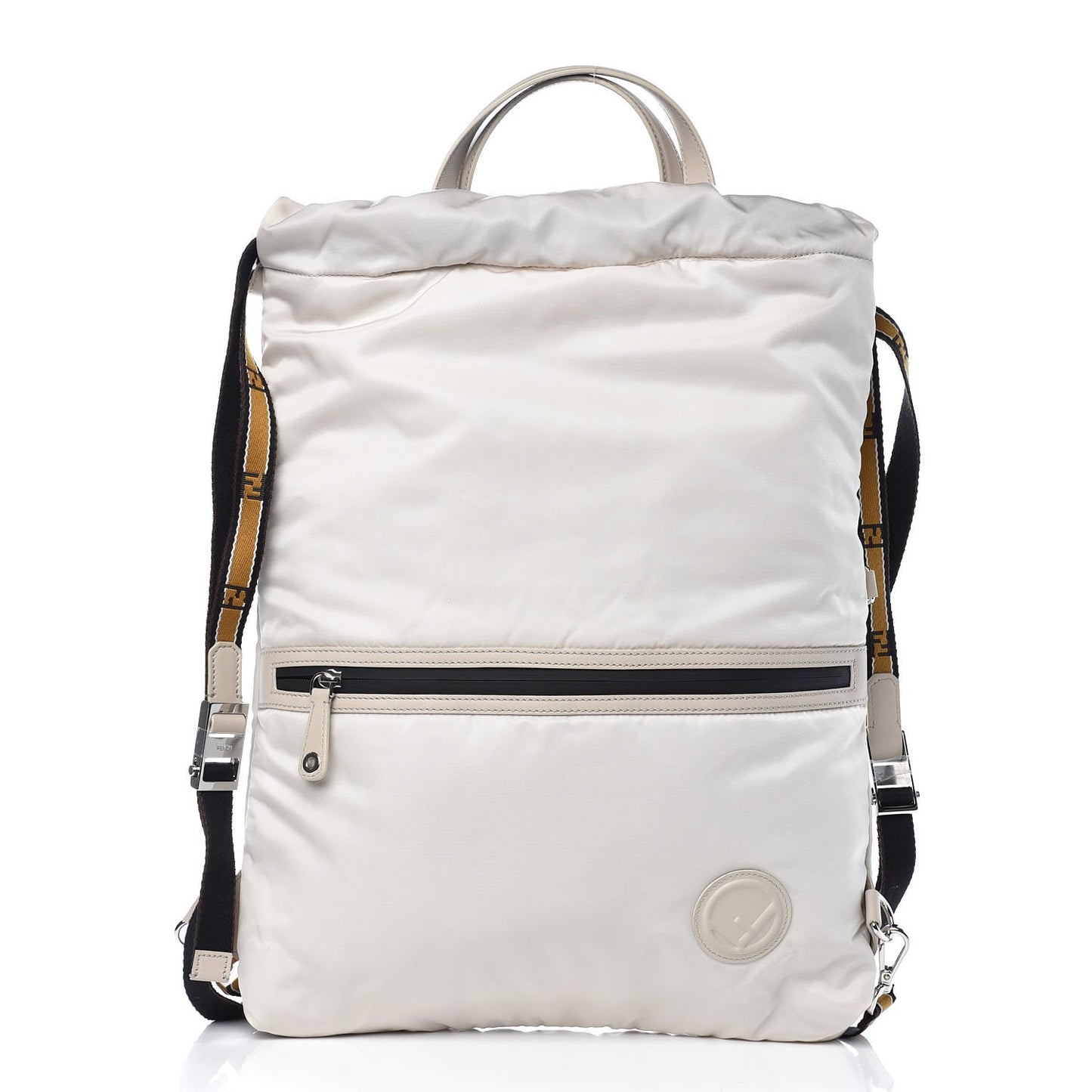 Nylon Vitello Patch Backpack Black