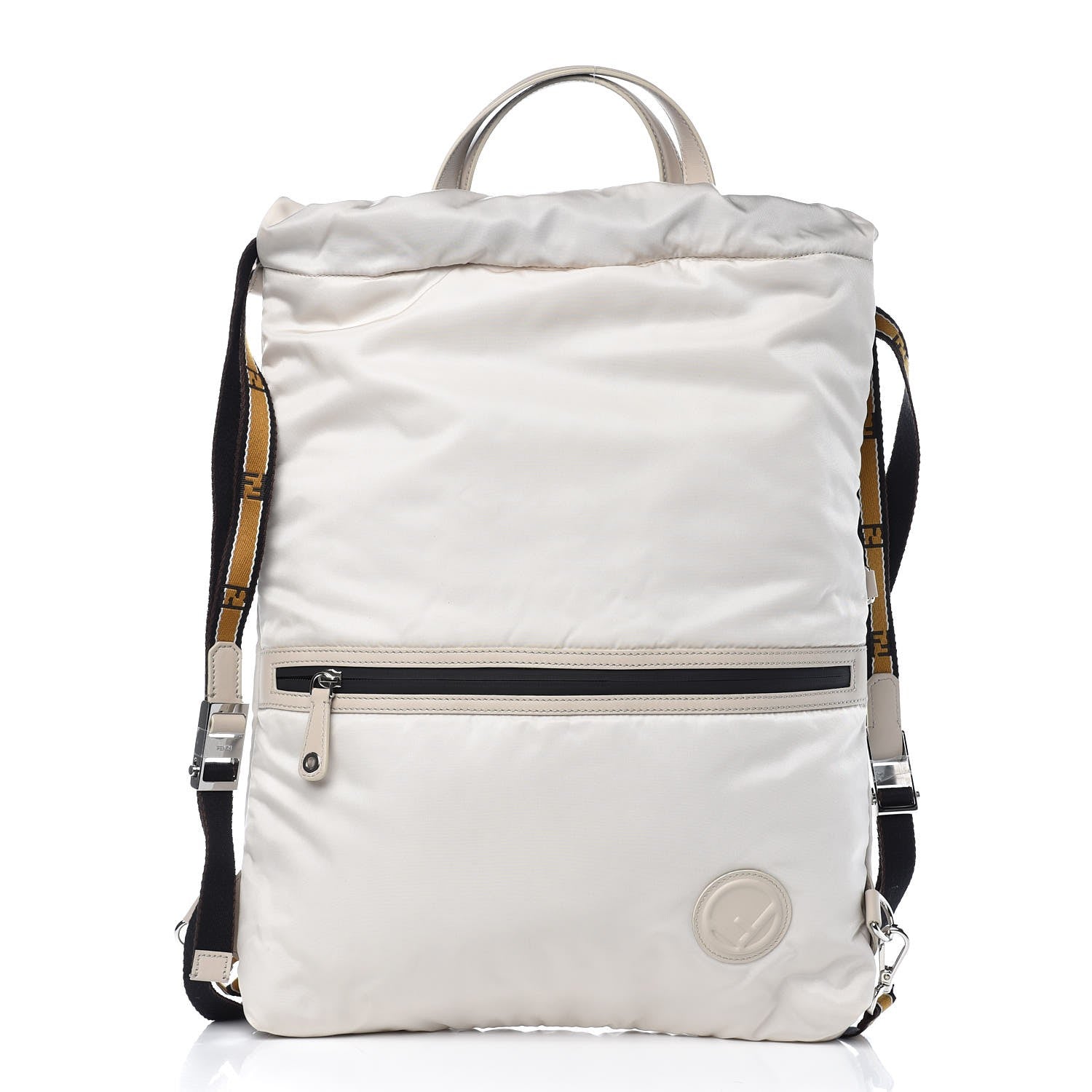 Fendi Nylon Vitello Patch Backpack Black 7 of 11