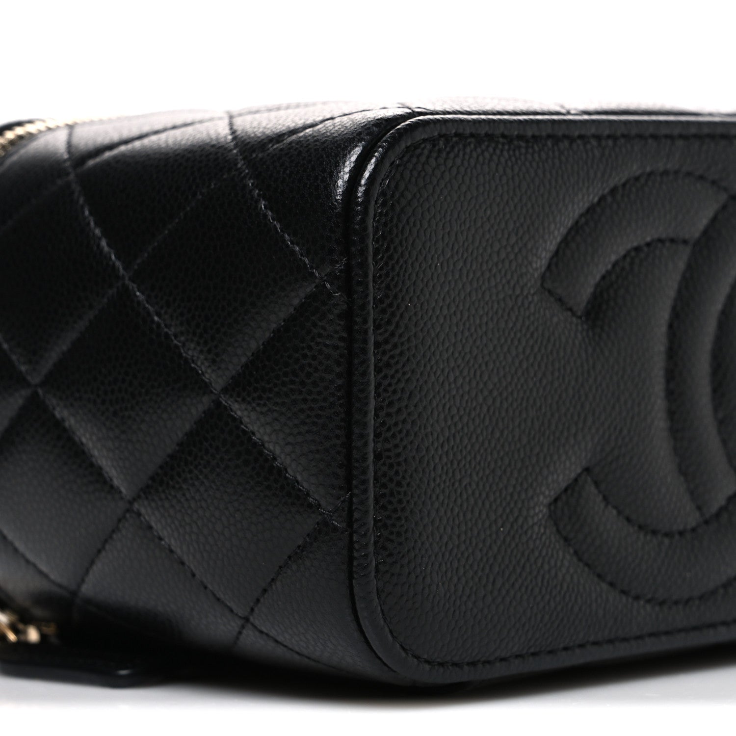 Chanel Caviar Quilted Small Vanity Case With Chain Black 9 of 11