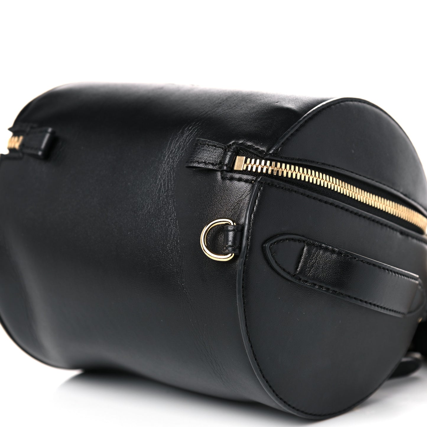 Eco Alter Nappa Perforated Logo Shoulder Bag Black