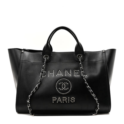 Chanel Caviar Medium Studded Deauville Tote Black 1 of 10