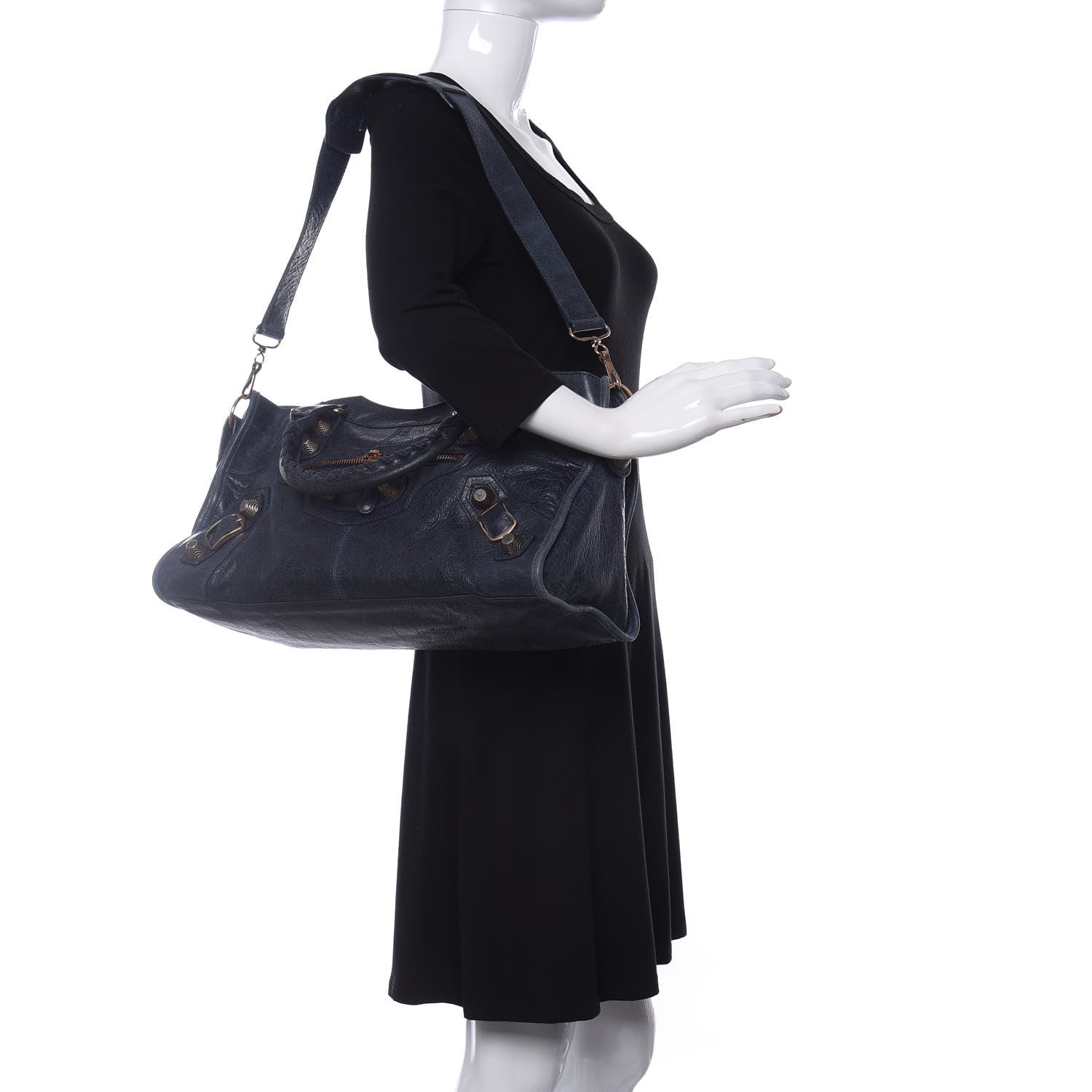Balenciaga Agneau Giant 21 Rose Gold Hardware Part Time Dark Night 2 of 14