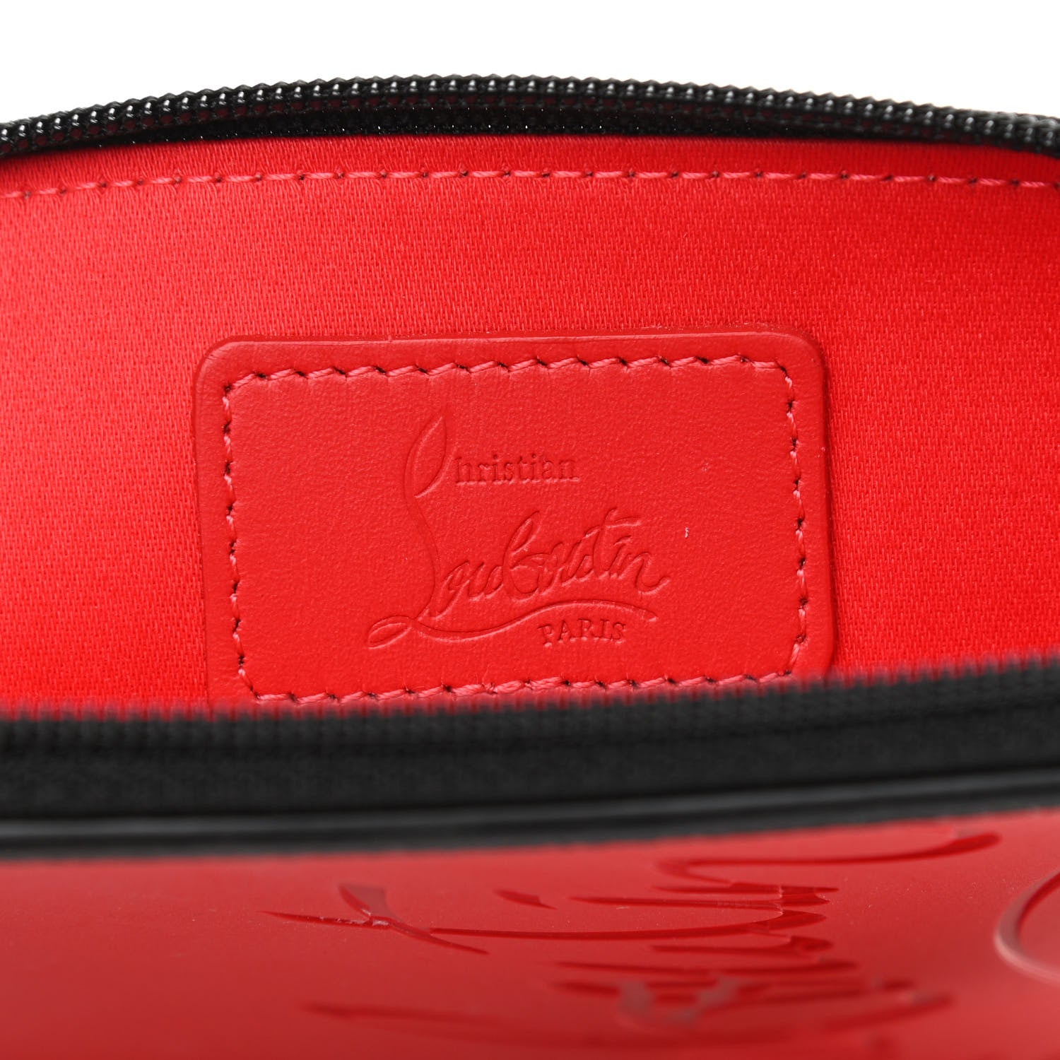 Christian Louboutin Calfskin Gomme Loubilab Batt Clutch Loubi Black 5 of 7