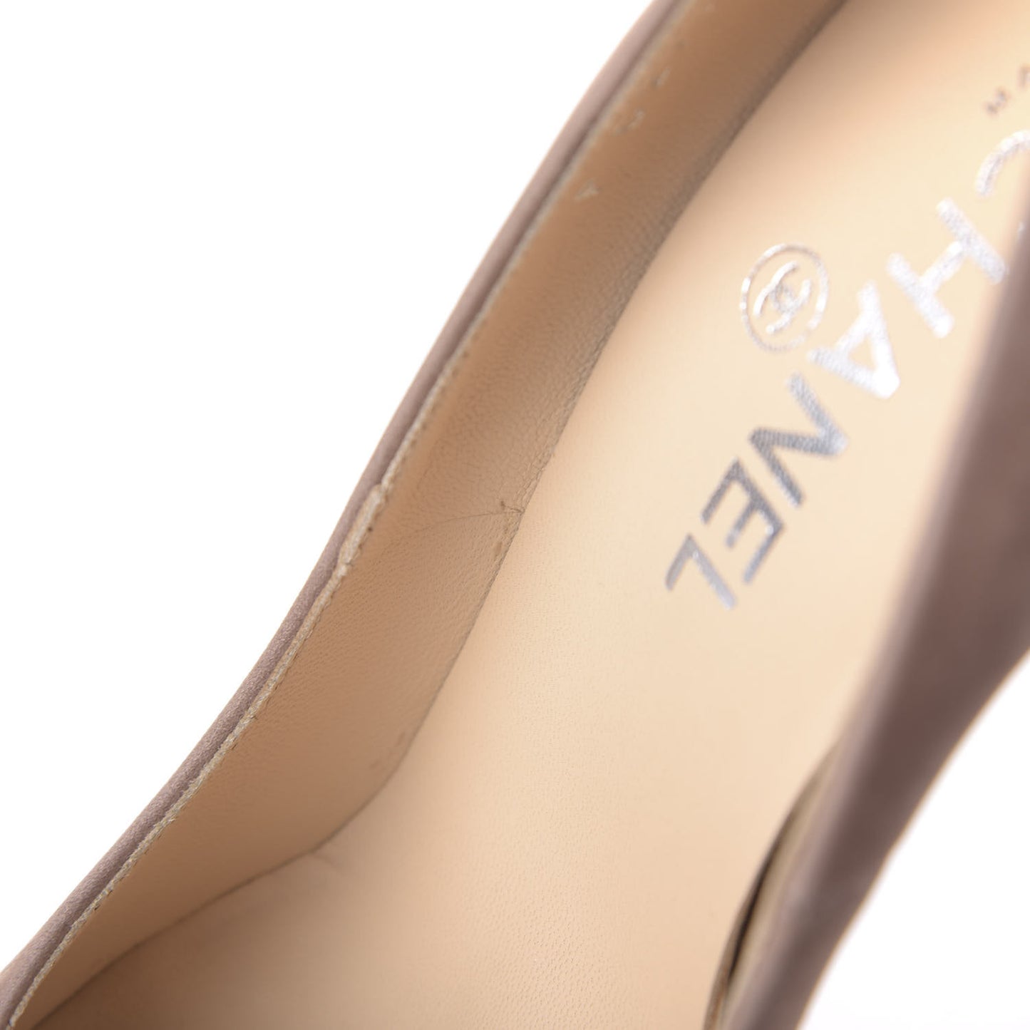 Suede CC Cap Toe Pumps 37.5 Beige