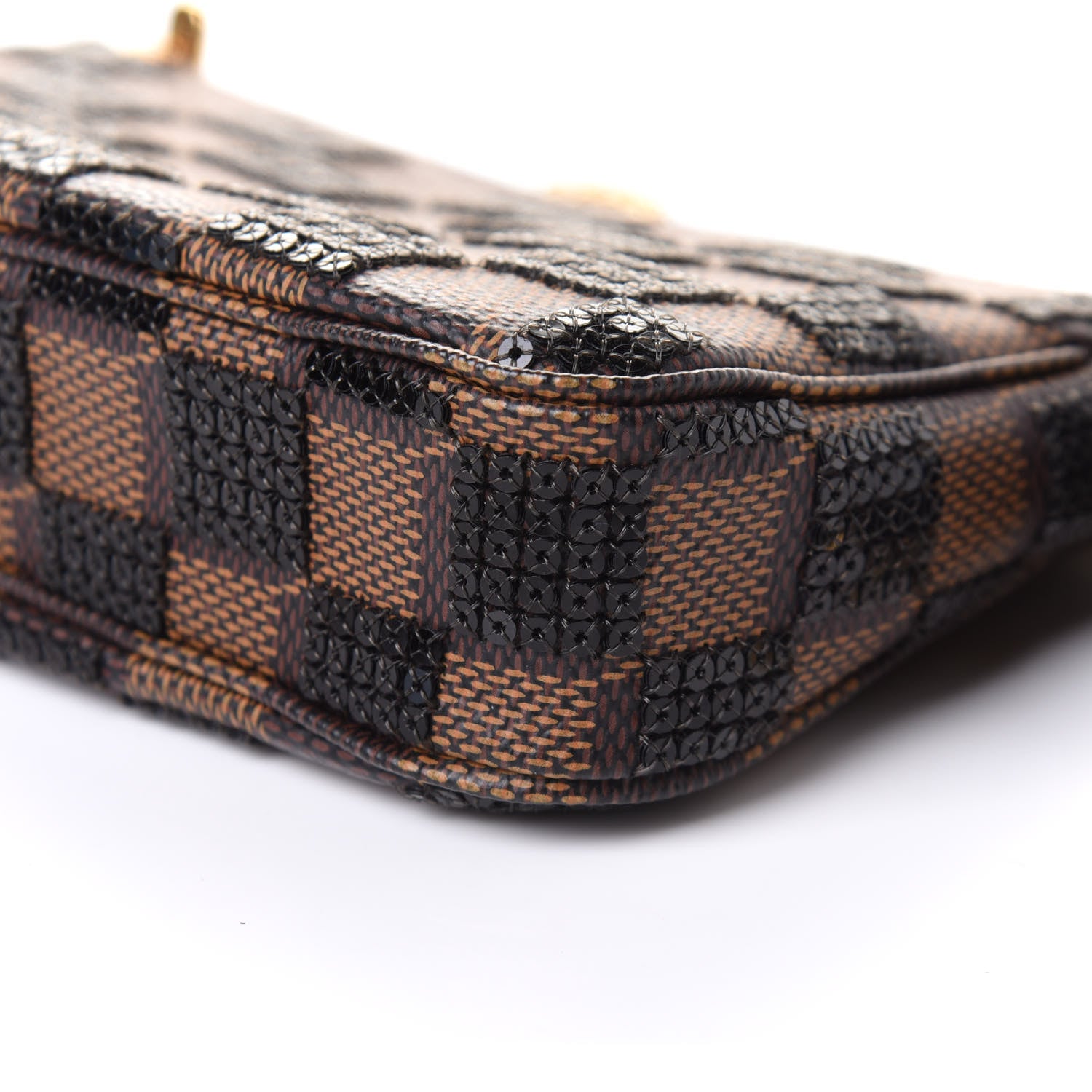 Louis Vuitton Damier Paillettes Mini Pochette Accessories Black 5 of 7