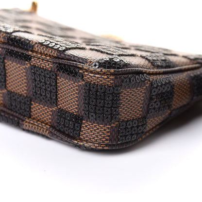 Louis Vuitton Damier Paillettes Mini Pochette Accessories Black 5 of 7