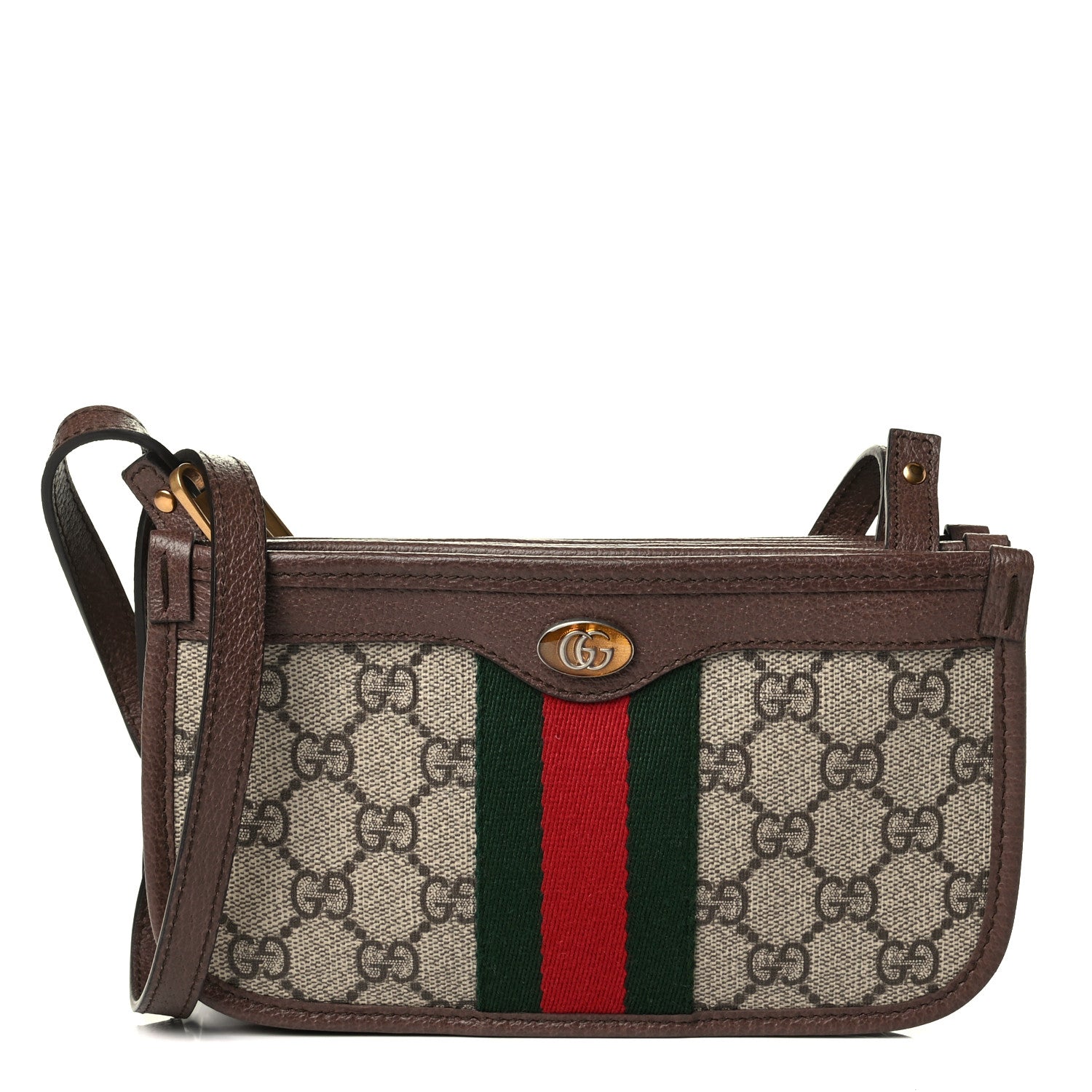 Gucci GG Supreme Monogram Web Ophidia Crossbody Beige New Acero 1 of 6