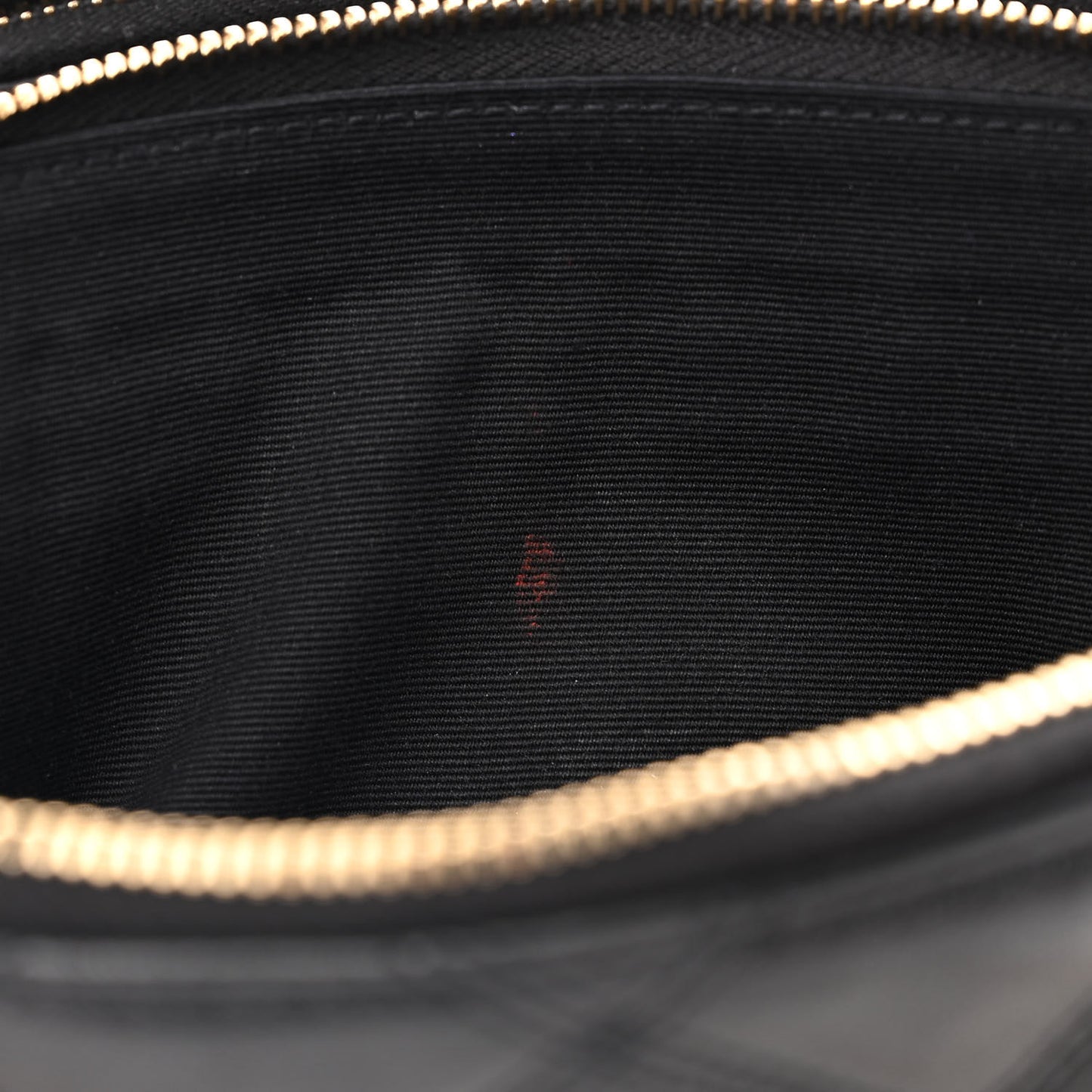 Grained Lambskin Quilted Mini Becky Double Zip Bag Black