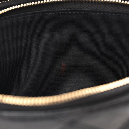 Saint Laurent Grained Lambskin Quilted Mini Becky Double Zip Bag Black 12 of 13
