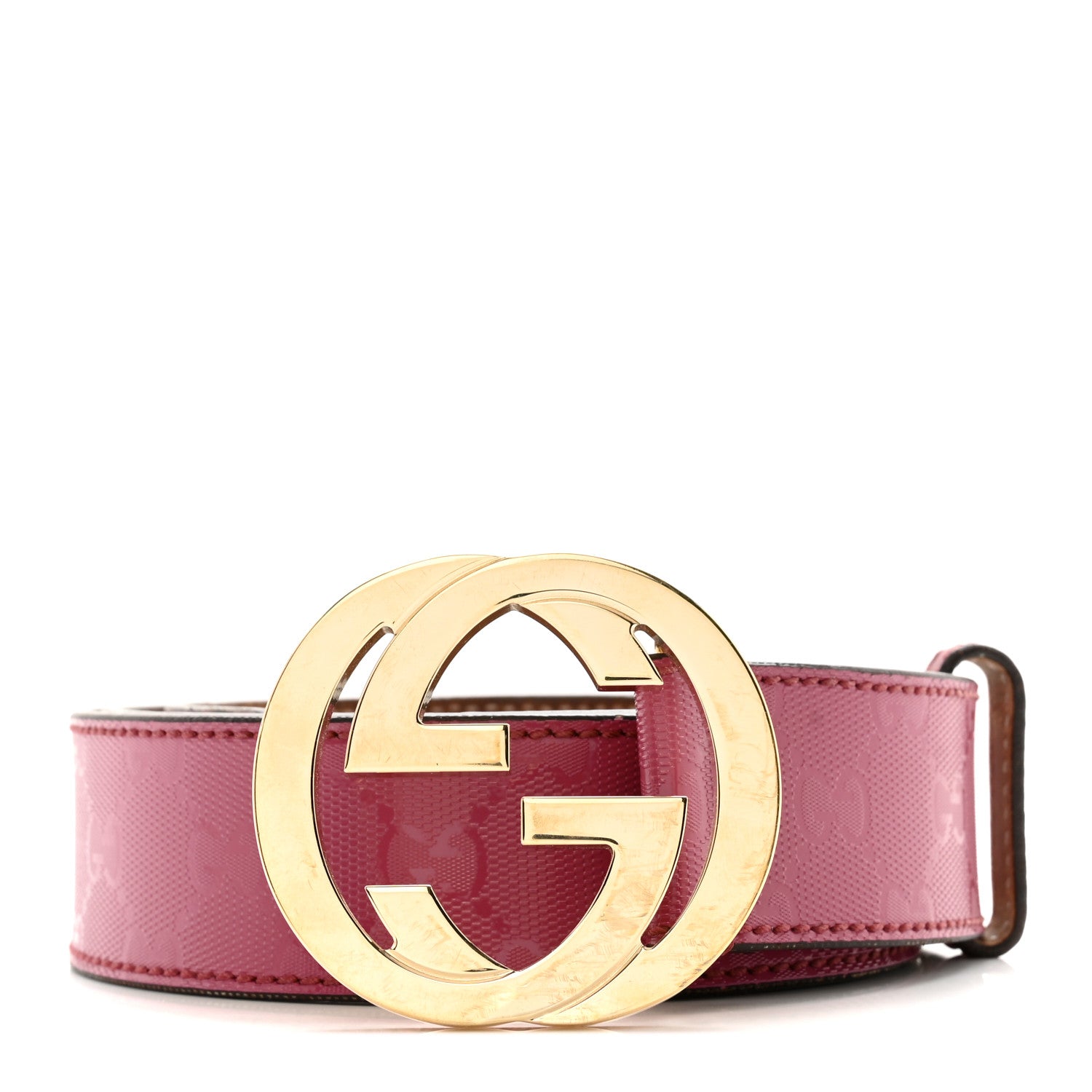Gucci Imprime Monogram Interlocking G 40mm Belt 100 40 Pink 1 of 7