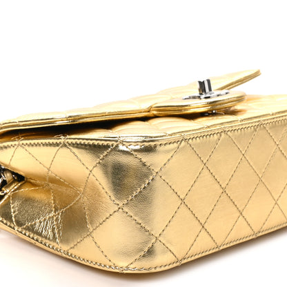 Chanel Metallic Lambskin Quilted Mini Rectangular Pearl Crush Flap  Gold 9 of 10