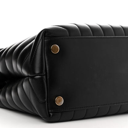 Saint Laurent Calfskin Y Quilted Monogram Large Loulou Chain Satchel Black 11 of 16
