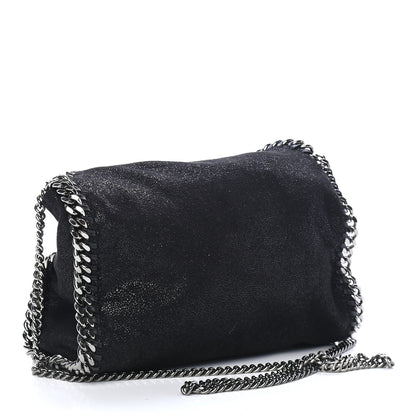 Stella McCartney Shaggy Deer Mini Falabella Fold Over Tote Black 2 of 8