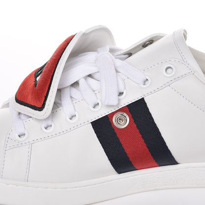 Gucci Calfskin Ayers Web Blind for Love Embroidered Ace Sneakers 40.5 White 9 of 11
