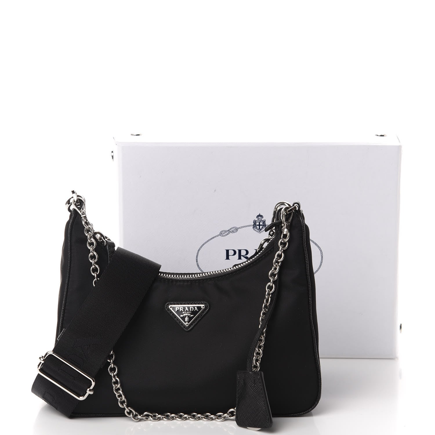 Prada Nylon Re-Edition 2005 Shoulder Bag Black 12 of 12