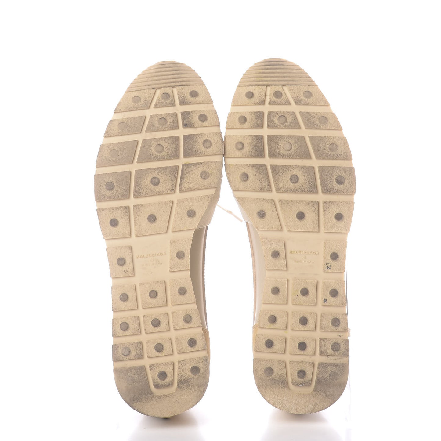 Calfskin Neoprene Mesh Womens Race Runner Sneakers 41 Beige Grey