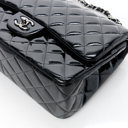 Chanel Patent Quilted Jumbo Double Flap Black 11 of 11