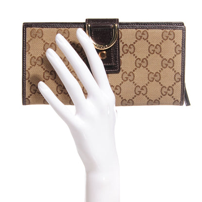 Gucci Monogram Abbey Continental Wallet Dark Brown 2 of 7