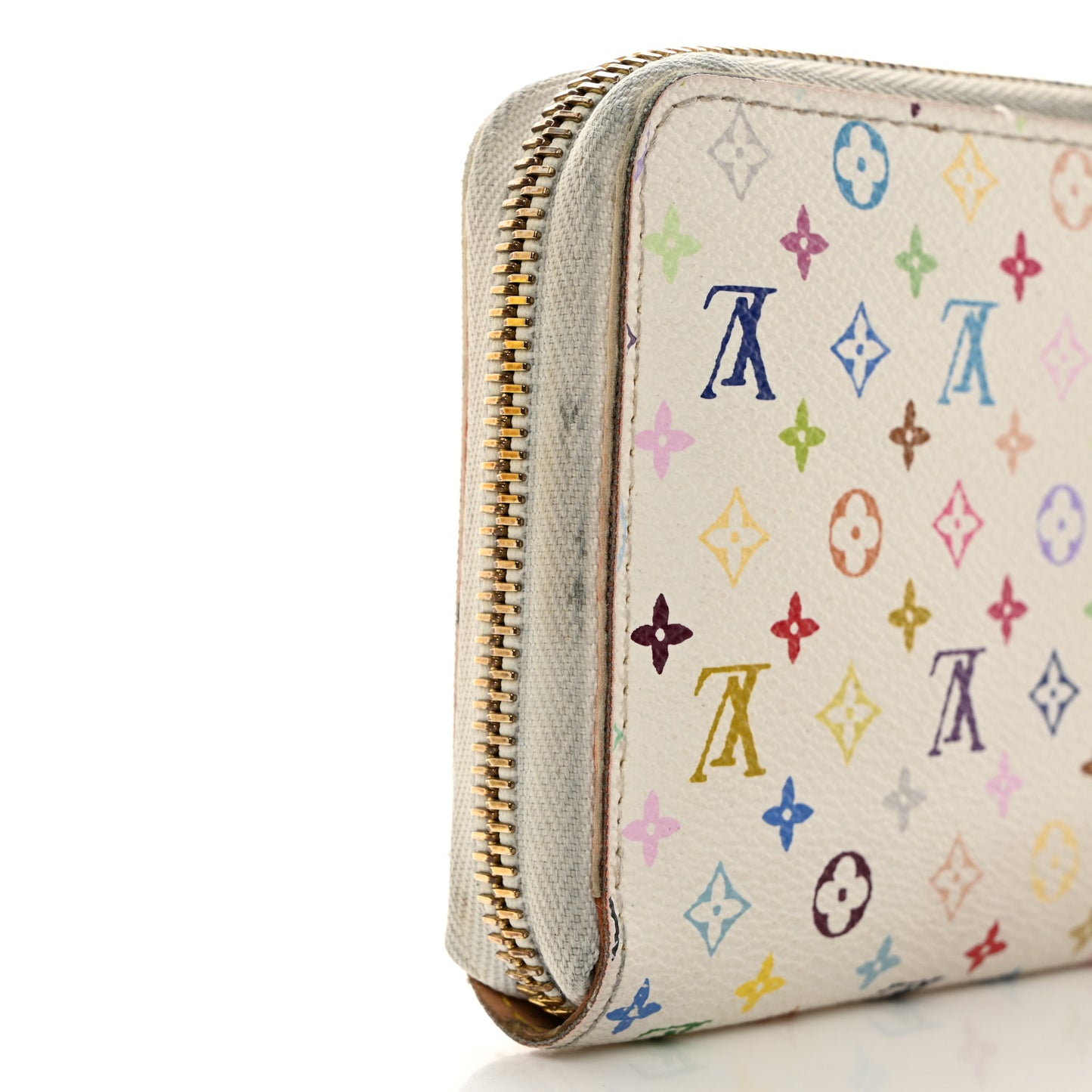 Monogram Multicolor Zippy Wallet White Litchi