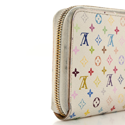 Louis Vuitton Monogram Multicolor Zippy Wallet White Litchi 10 of 12