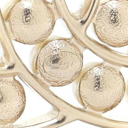 Chanel Pearl CC Brooch Light Gold 4 of 5