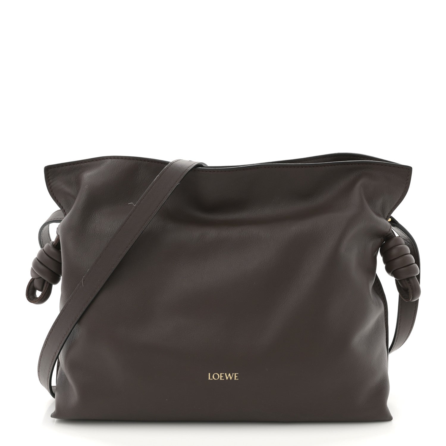 Loewe Nappa Medium Flamenco Knot Bag Chocolate 1 of 11