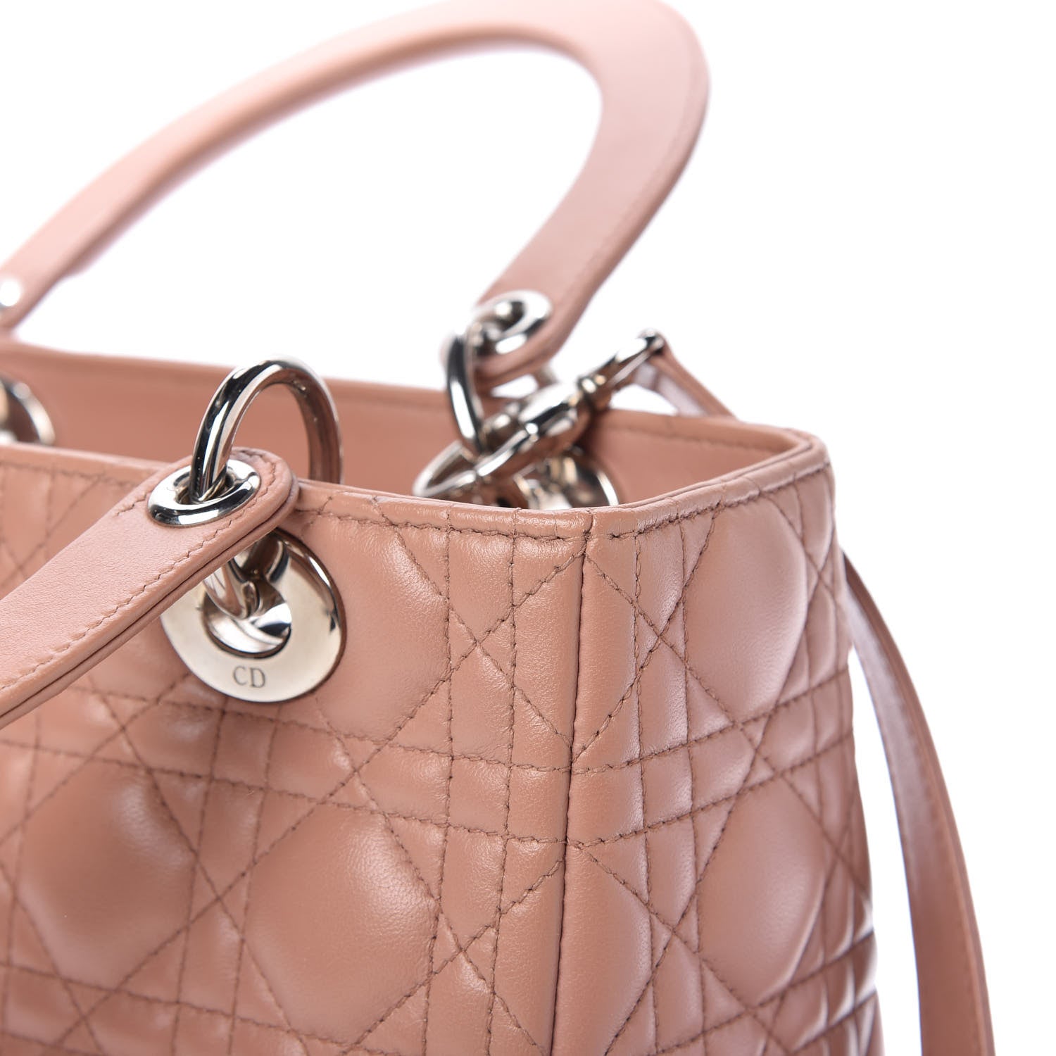 Christian Dior Lambskin Cannage Medium Lady Dior Pink 12 of 12