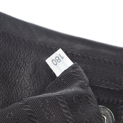Prada Soft Calfskin Flap Shoulder Bag Black 9 of 14