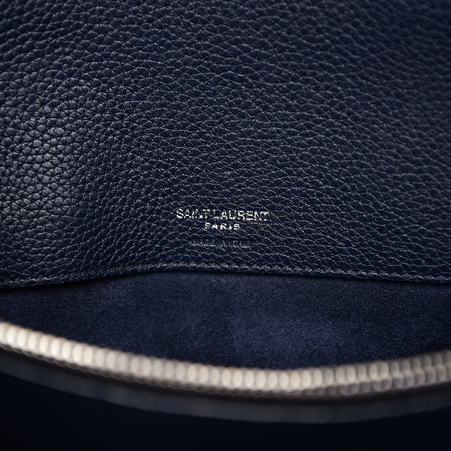 Grained Calfskin Small Supple Sac De Jour Navy