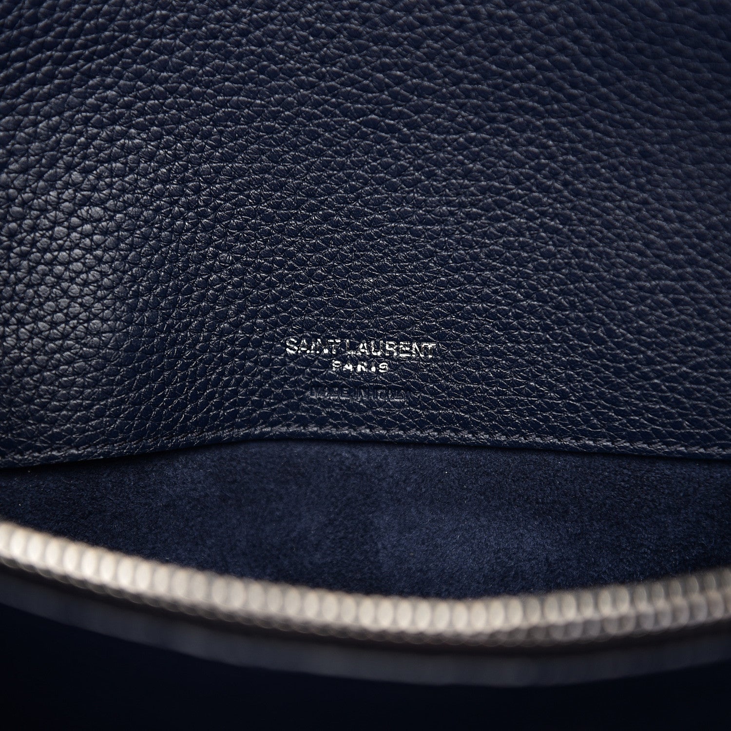 Saint Laurent Grained Calfskin Small Supple Sac De Jour Navy 5 of 14