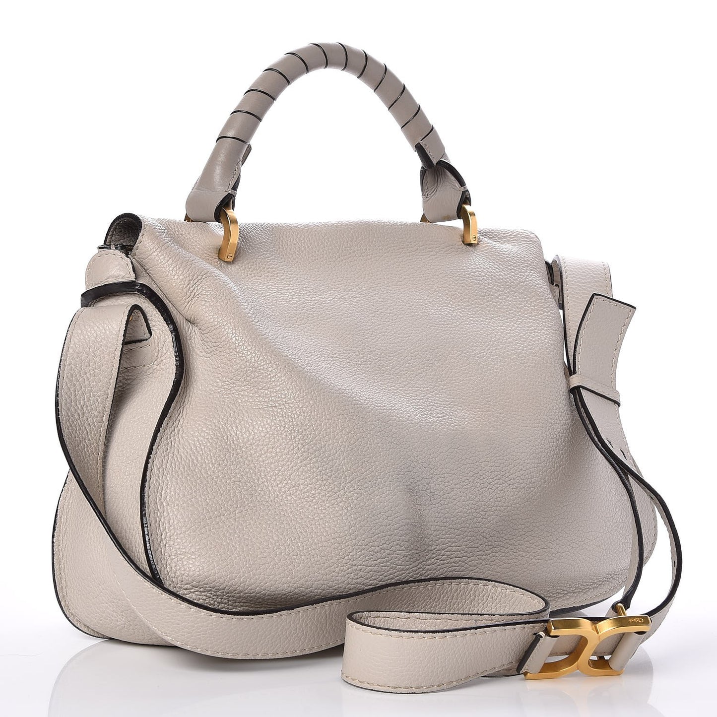 Calfskin Medium Marcie Top Handle Bag Dove