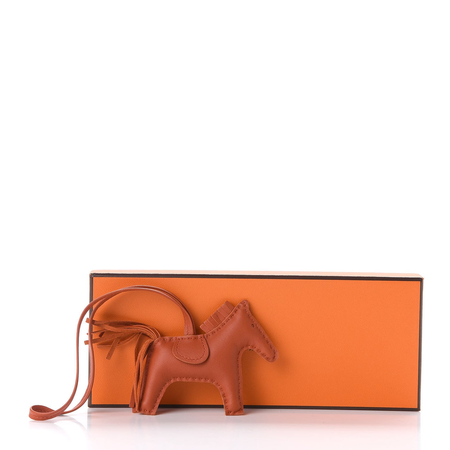 Milo Lambskin Grigri Rodeo Horse Bag Charm PM Cornaline