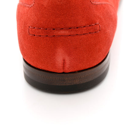 Gucci Suede Womens Jordaan Loafers 39 Red 9 of 17