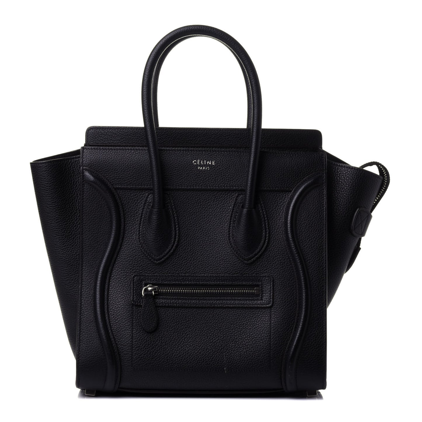 Drummed Calfskin Micro Luggage Black