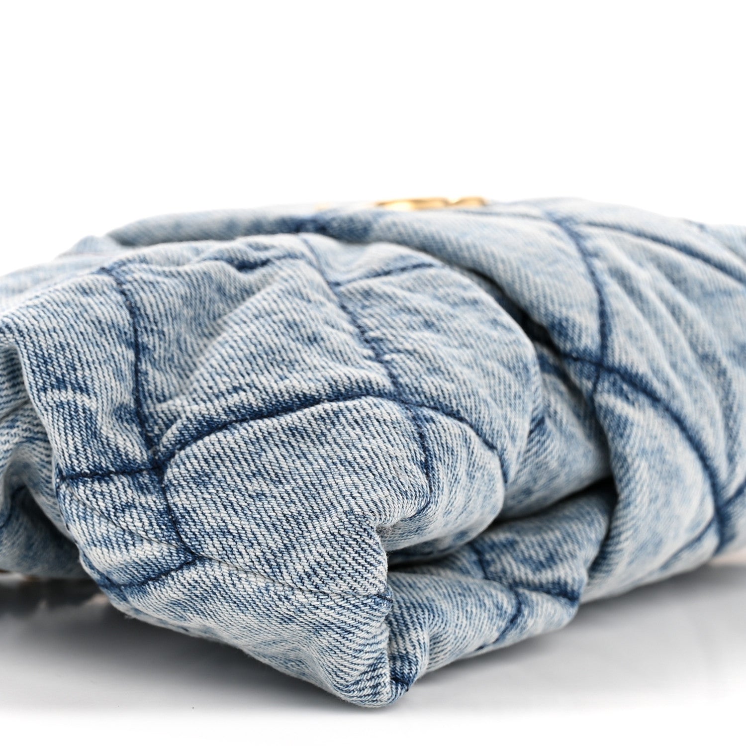 Chanel Washed Denim Quilted Mini Bow Bag Blue 9 of 10